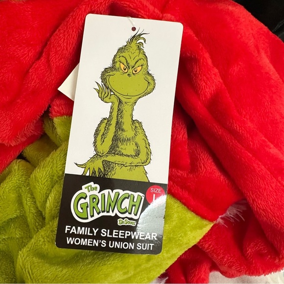 NWT The Grinch Dr Seuss Christmas Oneies Family Sleepwear Women L unisex - Picture 14 of 14
